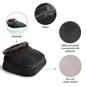 Snailax 3-in-1 Foot Warmer & Vibration Massager