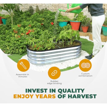 Galvanized Raised Garden Bed Kit - 4x2x1ft