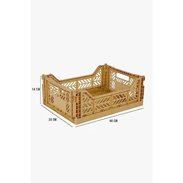 AYKASA Collapsible Storage Box Medium Gold Stylish Storage