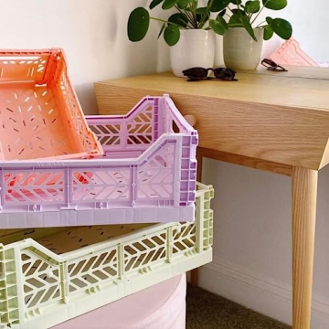 AYKASA Collapsible Storage Box Medium Gold Stylish Storage