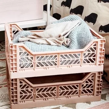 AYKASA Collapsible Storage Box Medium Gold Stylish Storage