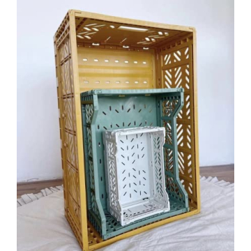 AYKASA Collapsible Storage Box Medium Gold Stylish Storage