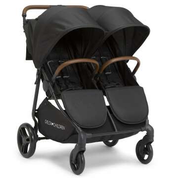 Delta Children Cruzer Double Stroller – Lightweight, Reclining Seats & Canopies