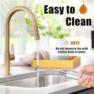 Rechargeable Nahida Silver Milk Frother for Coffee Lovers