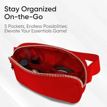 DANCOUR Stylish Red Fanny Pack for Women – Function & Fashion