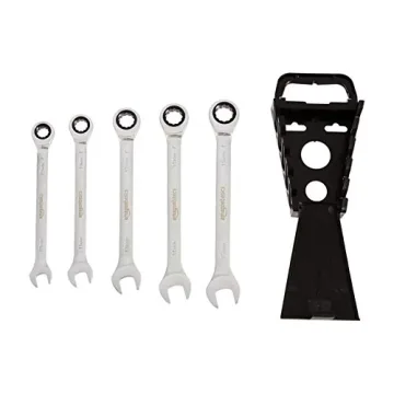 Affordable 5-Piece Ratcheting Wrench Set by Amazon Basics
