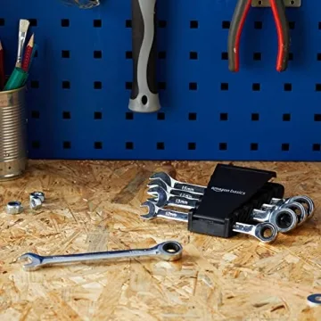 Affordable 5-Piece Ratcheting Wrench Set by Amazon Basics