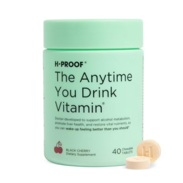 H-PROOF The Anytime You Drink Vitamin for Liver Health & Immunity Support with Electrolytes, Antioxi...