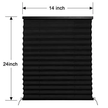 NOVINO RV Blinds Shades for Camper Window,RV Shades Pleated Camper Blinds for Travel Trailer Motor Coach Motorhome Window-14 W x 24" L