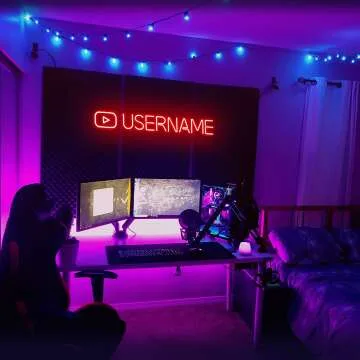 Custom YouTube Neon Sign for Gamers