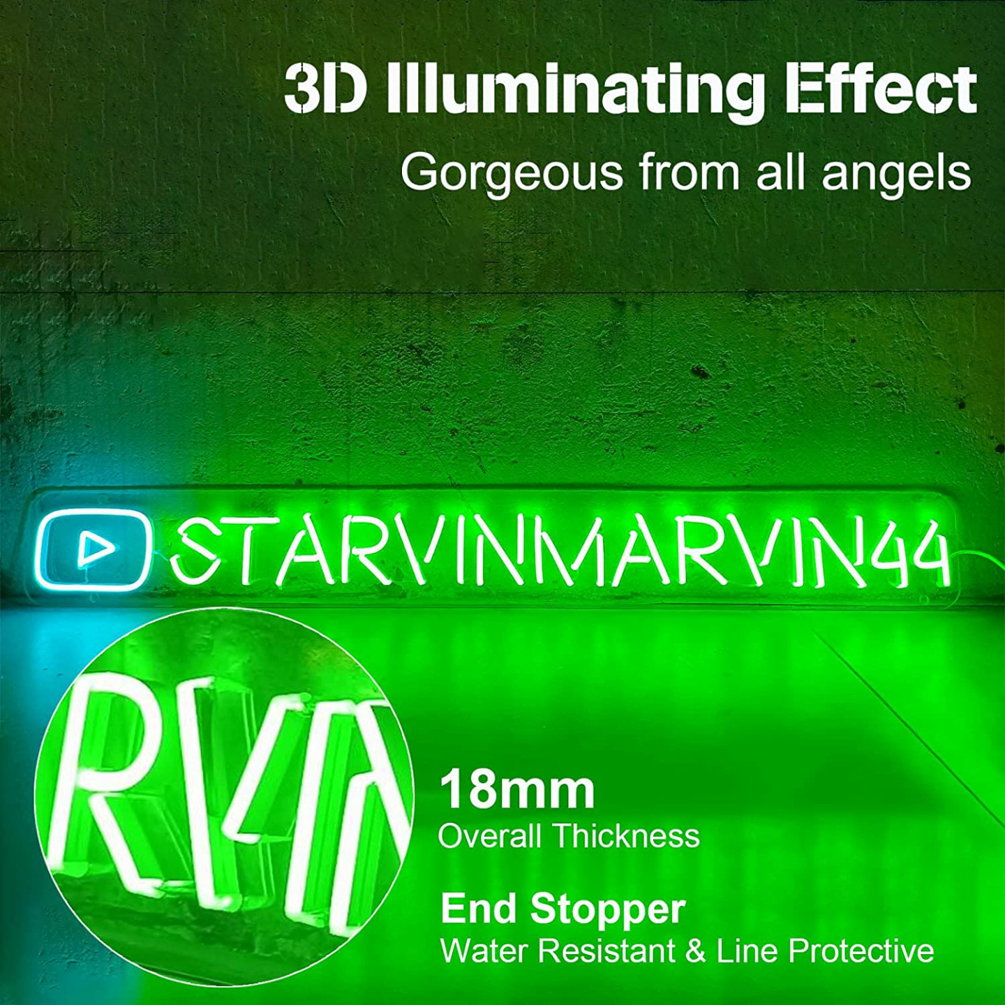 Custom YouTube Neon Sign for Gamers