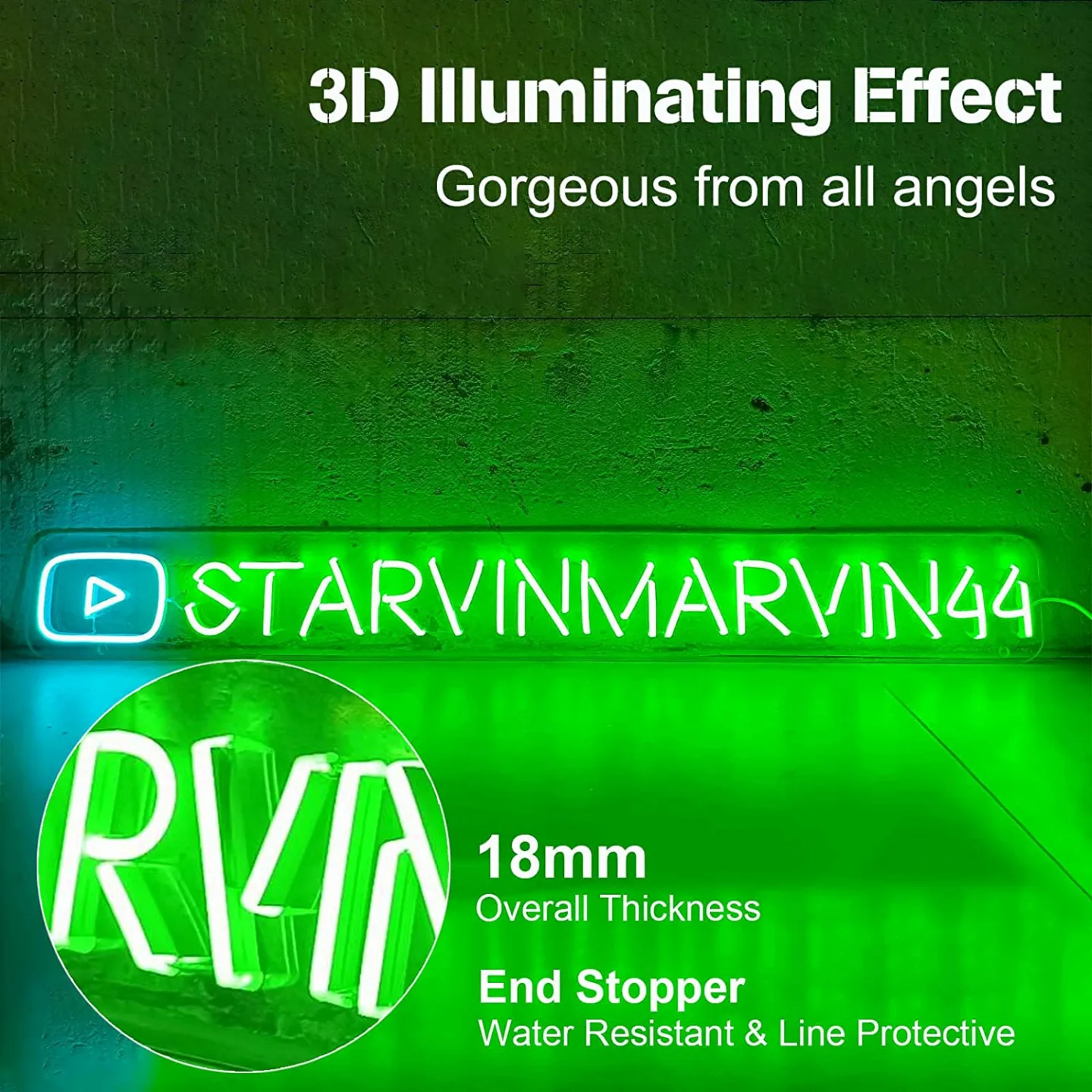 Custom YouTube Neon Sign for Gamers