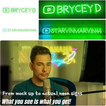 Custom YouTube Neon Sign for Gamers