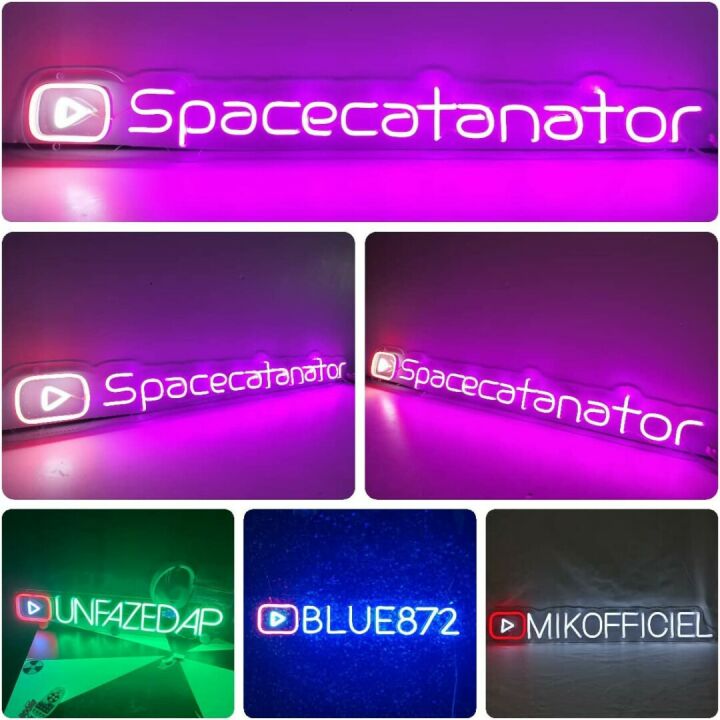 Custom YouTube Neon Sign for Gamers