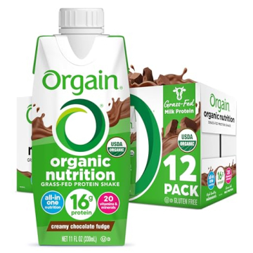 Orgain Organic Protein Shake Creamy Chocolate Fudge 12 Pack