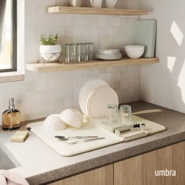 Umbra UDRY Dish Drying Rack & Mat for Stylish Spaces