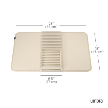 Umbra UDRY Dish Drying Rack & Mat for Stylish Spaces