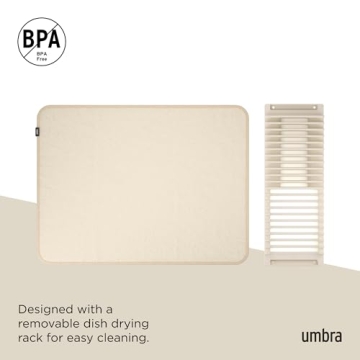 Umbra UDRY Dish Drying Rack & Mat for Stylish Spaces
