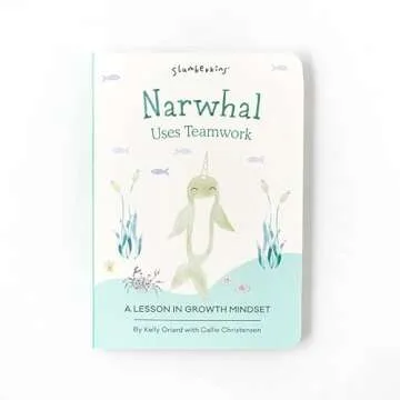 Slumberkins Narwhal Snuggler & Board Books Bundle - Growth & Learning