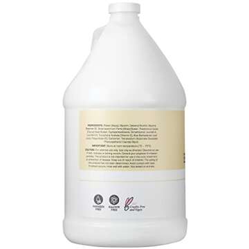 Ginger Lily Farms Club & Fitness Soothing Butter Lotion for Dry Skin, 100% Vegan & Cruelty-Free, Fragrance Free, 1 Gallon (128 fl oz) Refill