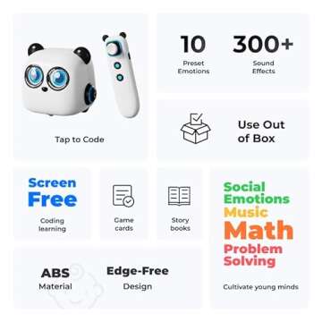 Makeblock mTiny Robot Toys for Kids 3-5 Years Old, Interactive Remote Control Emo Robot, Screen-Free...