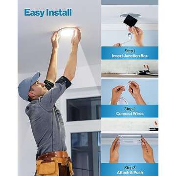 Sunco 4 Pack 6 Inch Ultra Thin LED Recessed Ceiling Lights Slim, 5000K Daylight, Dimmable, 14W=100W, Wafer Thin, Canless with Junction Box - ETL