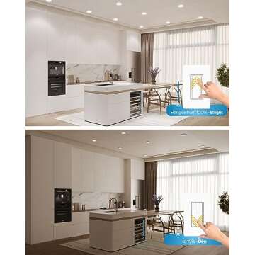 Sunco 4 Pack 6 Inch Ultra Thin LED Recessed Ceiling Lights Slim, 5000K Daylight, Dimmable, 14W=100W, Wafer Thin, Canless with Junction Box - ETL