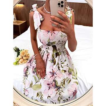 Floerns Women's Spaghetti, Pink Green Multi, Medium