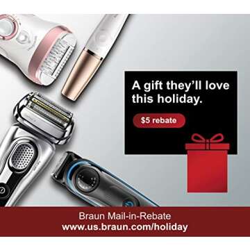 Braun Electric Razor for Men - M60b Mobile Electric Foil Shaver, Washable