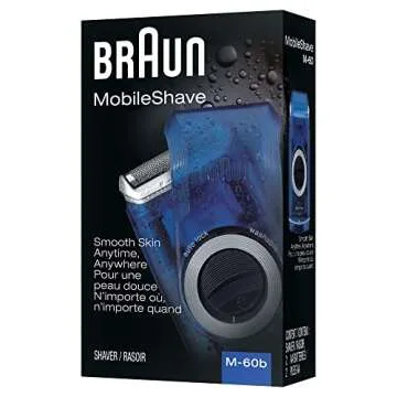 Braun M60b Electric Razor - Portable, Washable & Effective