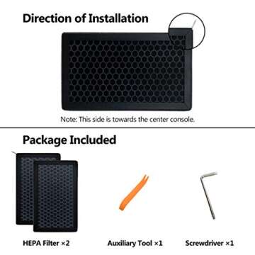 XTechnor HEPA Air Filter for Model Y Model 3 2 Pack