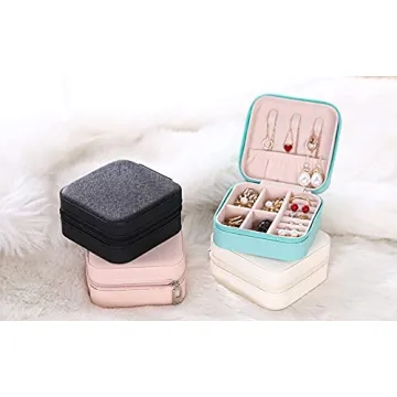 Compact TRODANCE Mini Travel Jewelry Case for Organizing