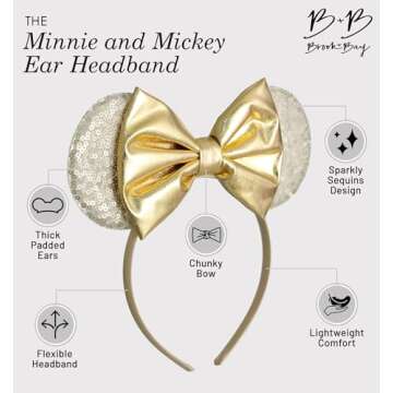 Brook + Bay Sparkly Mouse Ears Headband for All Ages
