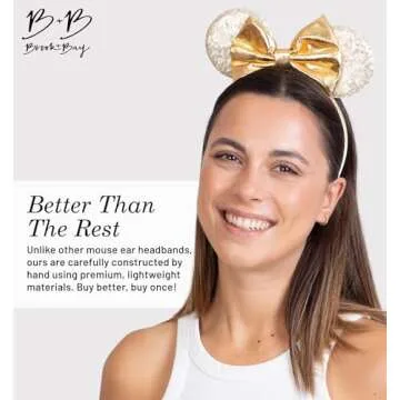 Brook + Bay Sparkly Mouse Ears Headband for All Ages