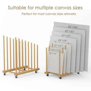 Versatile Art Storage Rack with Wheels for Easy Organization