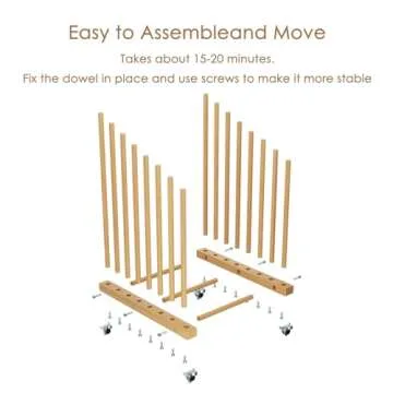 Versatile Art Storage Rack with Wheels for Easy Organization