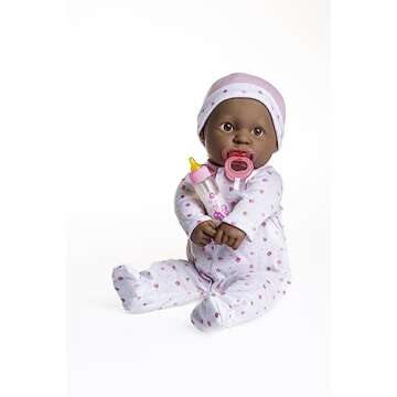 JC Toys - La Baby | African American 20-inch Large Soft Body Baby Doll | Washable | Removable Pink Outfit w/ Hat and Pacifier | For Children 2 Years +