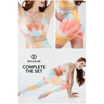 MAXXIM Women’s Seamless Sports Bra - Stylish Orange for Everyday & Workouts