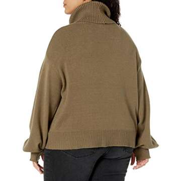 The Drop Women's @lucyswhims Side Button Cropped Turtleneck Sweater