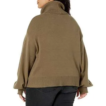 The Drop Women's @lucyswhims Side Button Cropped Turtleneck Sweater