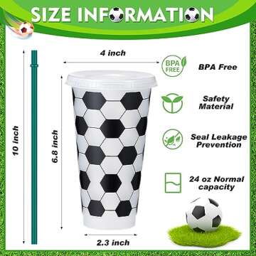 Uiifan 12 Pcs Plastic Soccer Cups – Perfect for Fans & Parties!