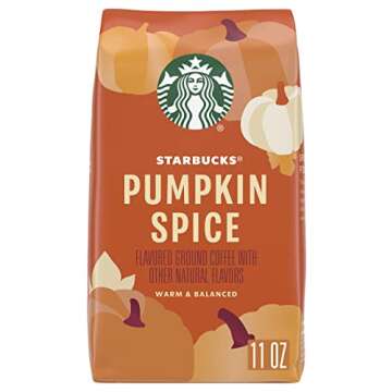 Starbucks Pumpkin Spice Flavored Ground Coffee - Warm & Balanced, No Artificial Flavors - 11 OZ (Pac...