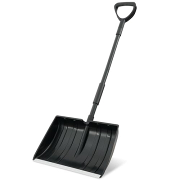 Snow Shovel for Driveway, Plastic Snow Shovels for Snow Removal with Ergonomic D-Grip, Heavy Duty 16...
