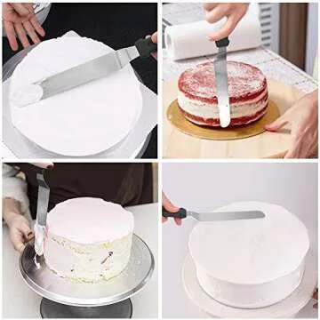 SameTech Stainless Steel Cake Spatula Set for Perfect Icing