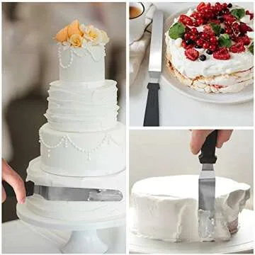 SameTech Stainless Steel Cake Spatula Set for Perfect Icing