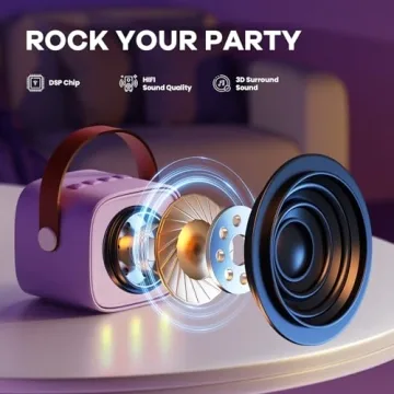 YLL Kids Karaoke Machine with 2 Microphones for Ages 4-12