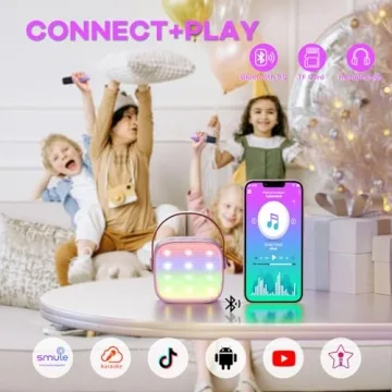 YLL Kids Karaoke Machine with 2 Microphones for Ages 4-12