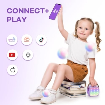 YLL Kids Karaoke Machine with 2 Microphones for Ages 4-12