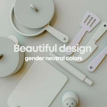 RayPlay Food-Grade Silicone Kid Play Kitchen Accessories – 9Pcs Kids Toy Kitchen Accessories Set With Play Pots And Pans – Sets For Kids Kitchen Pretend Play – Pretend Play Kitchen Toy Set For Cooking