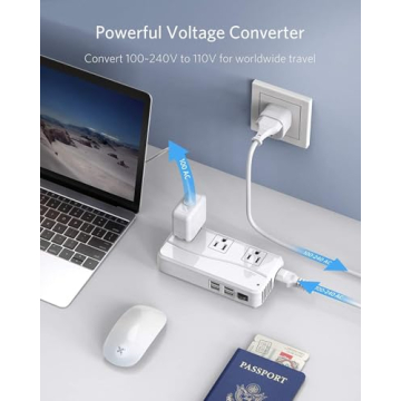BESTEK Universal Travel Adapter - 250W Converter & Charger